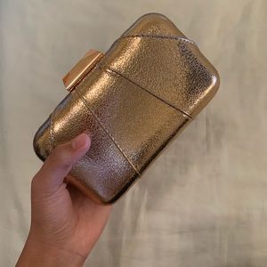 rose gold steve madden clutch handbag